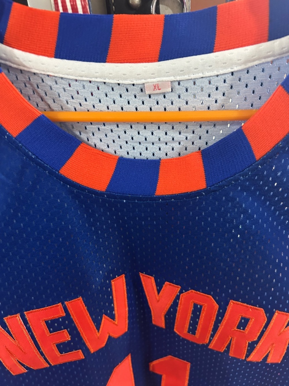 New York Knicks.Brunson! Blue & Orange Basketball Jersey #11 - Picture 2 of 4